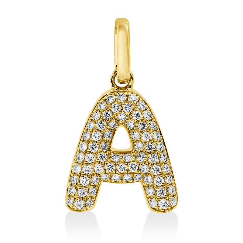 Anhänger 18 kt GG, 69 Brill. 0,11 ct, W-si
