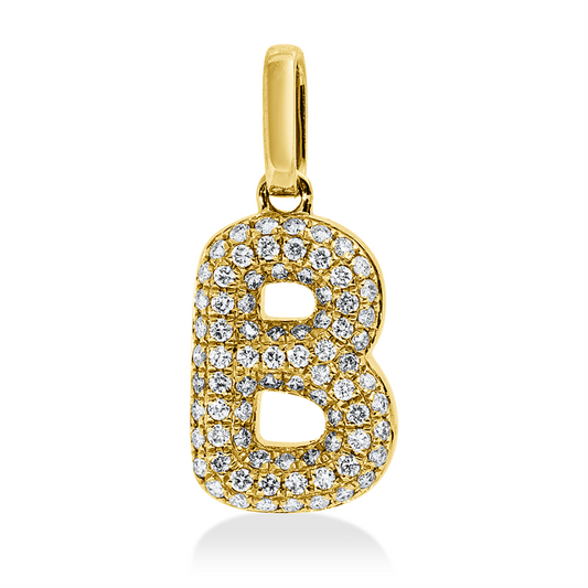 Anhänger 18 kt GG, 78 Brill. 0,12 ct, W-si