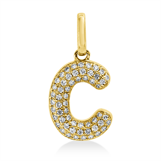 Anhänger 18 kt GG, 57 Brill. 0,90 ct, W-si
