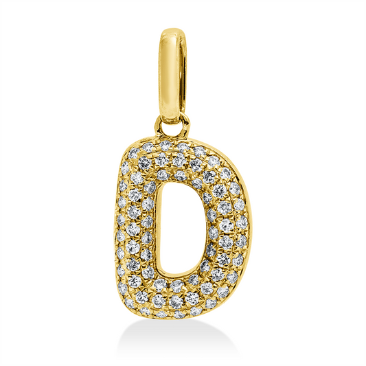 Anhänger 18 kt GG, 68 Brill. 0,10 ct, W-si