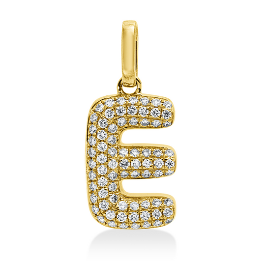 Anhänger 18 kt GG, 75 Brill. 0,12 ct, W-si
