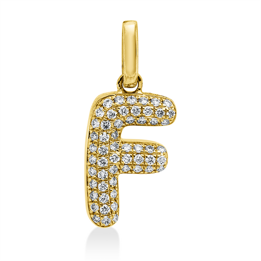Anhänger 18 kt GG, 56 Brill. 0,09 ct, W-si