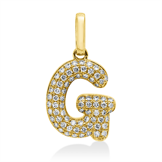 Anhänger 18 kt GG, 75 Brill. 0,12 ct, W-si