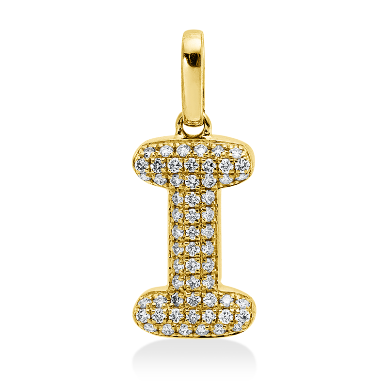 Anhänger 18 kt GG, 58 Brill. 0,09 ct, W-si