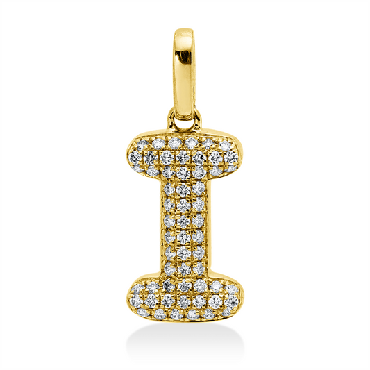 Anhänger 18 kt GG, 58 Brill. 0,09 ct, W-si
