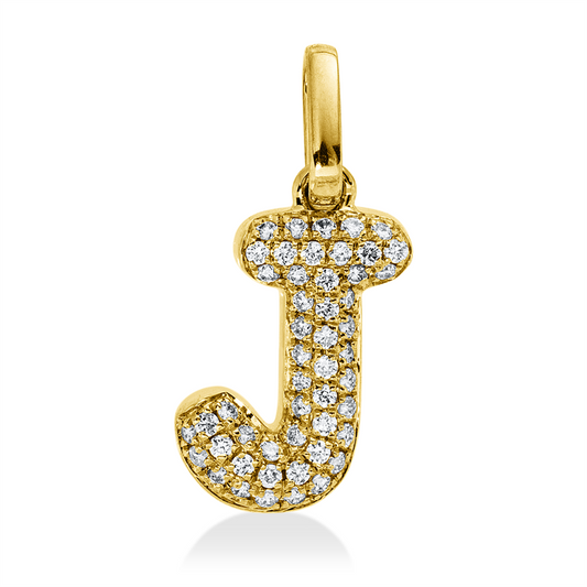 Anhänger 18 kt GG, 50 Brill. 0,08 ct, W-si