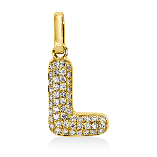Anhänger 18 kt GG, 51 Brill. 0,08 ct, W-si
