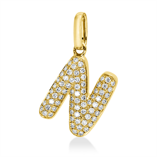 Anhänger 18 kt GG, 73 Brill. 0,12 ct, W-si