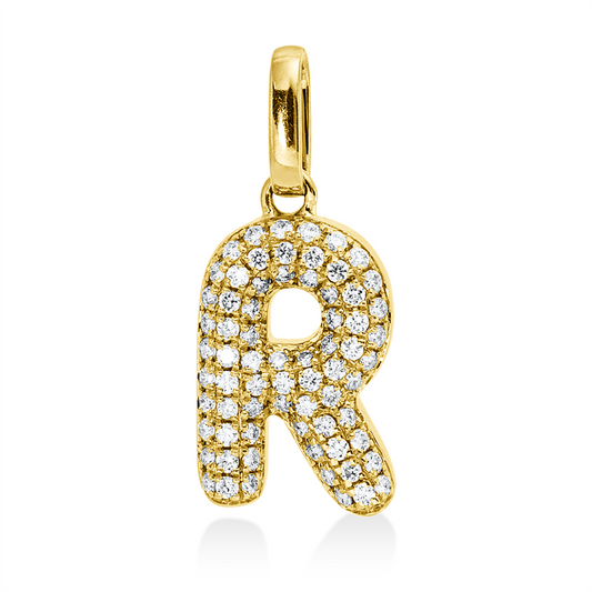 Anhänger 18 kt GG, 70 Brill. 0,11 ct, W-si