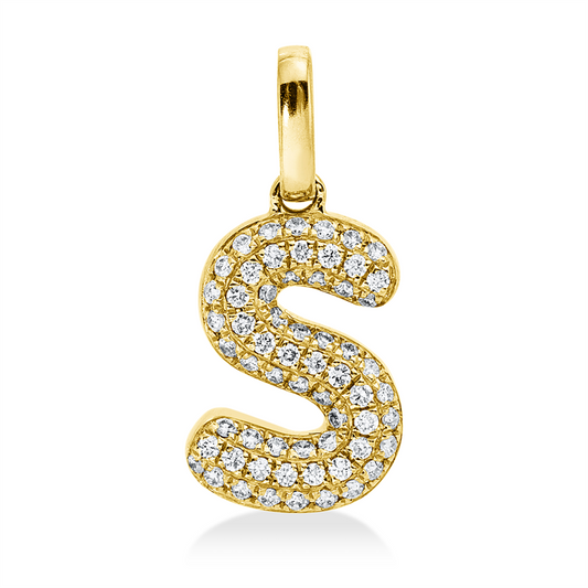 Anhänger 18 kt GG, 61 Brill. 0,10 ct, W-si