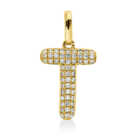 Anhänger 18 kt GG, 54 Brill. 0,08 ct, W-si