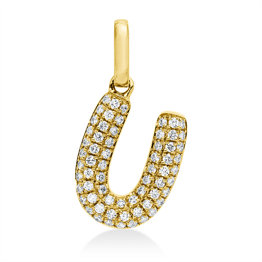 Anhänger 18 kt GG, 64 Brill. 0,10 ct, W-si