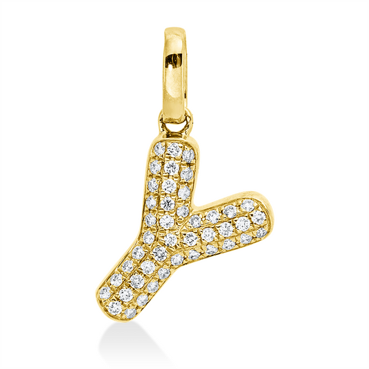 Anhänger 18 kt GG, 44 Brill. 0,47 ct, W-si