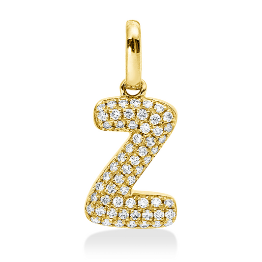 Anhänger 18 kt GG, 58 Brill. 0,09 ct, W-si