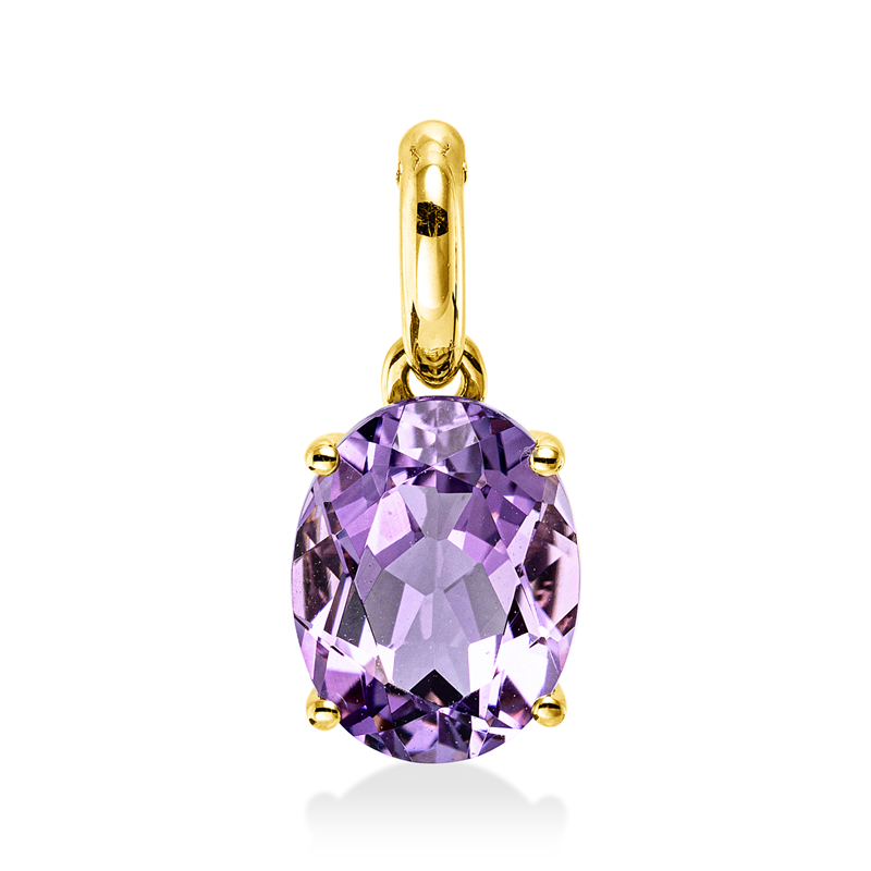 Anhänger 18 kt GG, mit Öse, 1 Amethyst 1,80 ct pink