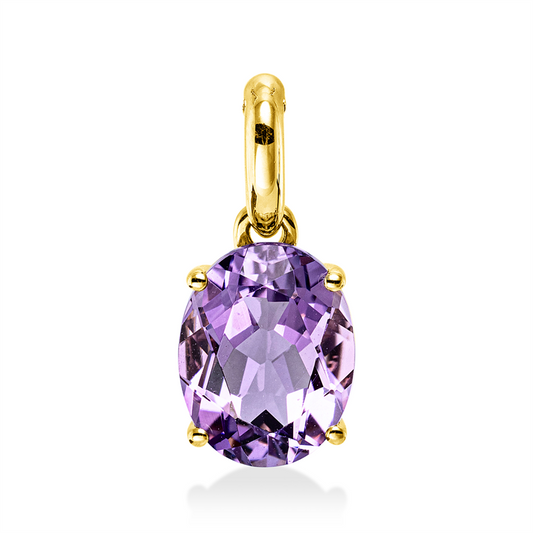 Anhänger 18 kt GG, mit Öse, 1 Amethyst 1,80 ct pink