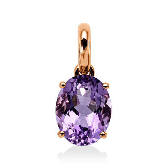 Anhänger 18 kt RG, mit Öse, 1 Amethyst 1,80 ct pink