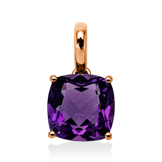 Anhänger 18 kt RG, mit Öse, 1 Amethyst 2,30 ct lila