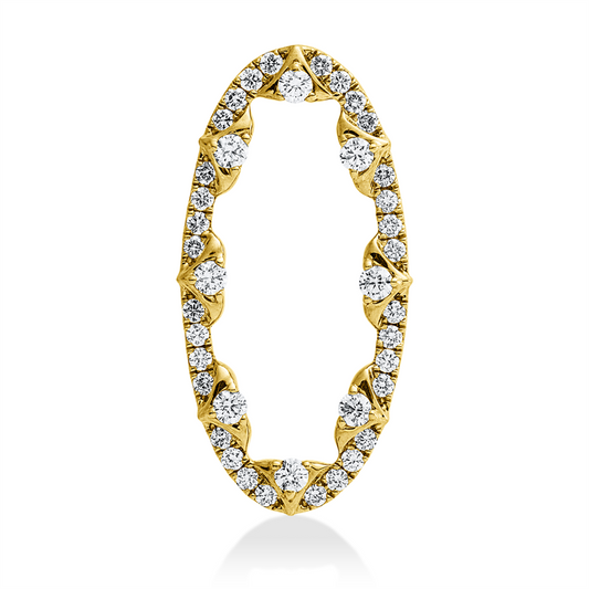 Anhänger 18 kt GG, 40 Brill. 1,00 ct, TW-vsi/si