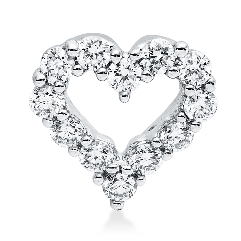 Anhänger 18 kt WG, 12 Brill. 0,19 ct, TW-si