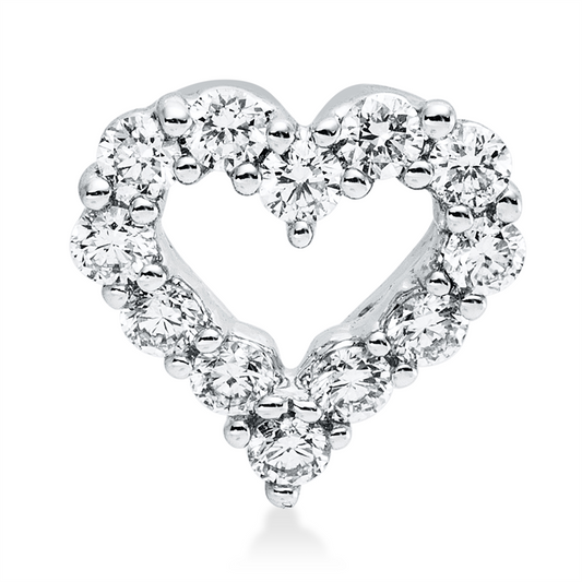 Anhänger 18 kt WG, 12 Brill. 0,19 ct, TW-si