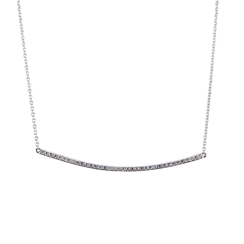 Collier 14 kt WG, 36 Brill. 0,22 ct, TW-si