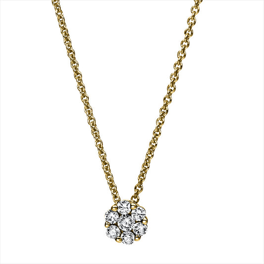 Collier 18 kt GG, 7 Brill. 0,26 ct, TW-si