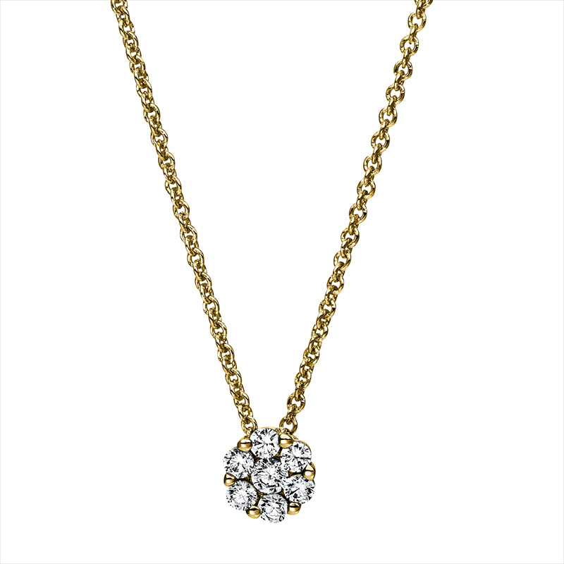 Collier 18 kt GG, 7 Brill. 0,27 ct, TW-si