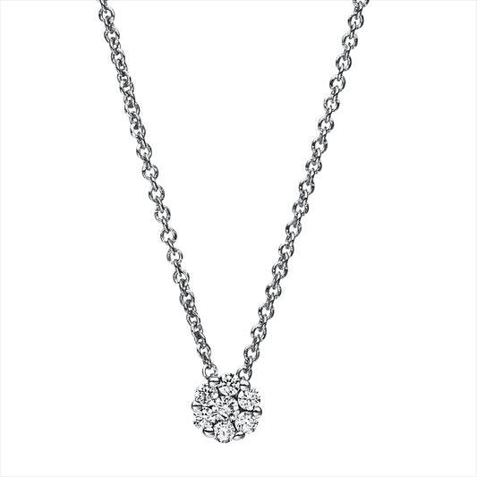 Collier 14 kt WG, 7 Brill. 0,17 ct, TW-si