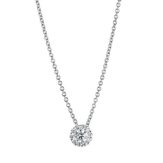 Collier 18 kt WG, 10 Brill. 0,15 ct, TW-si, 1 Brill. 0,25 ct, TW-si