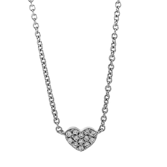 Collier 18 kt WG, 13 Brill. 0,03 ct, TW-si