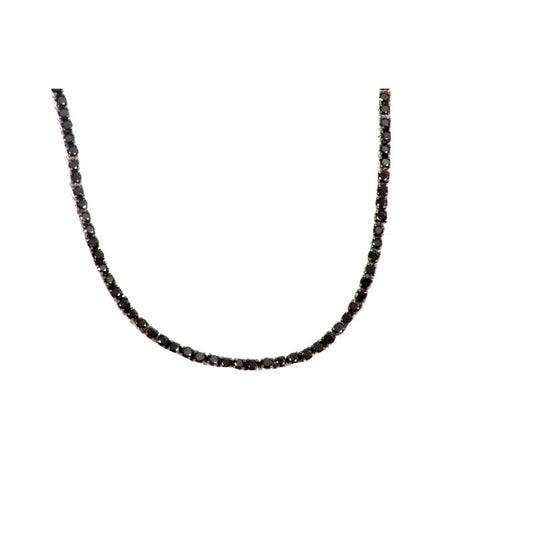 Collier 18 kt WG, Brill. 3,85 ct, schwarz