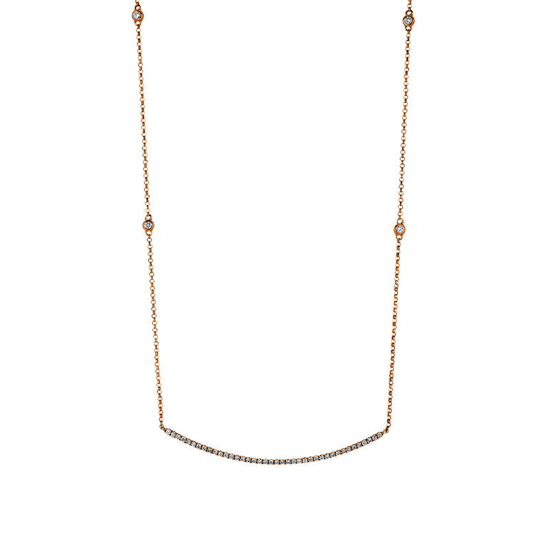 Collier 18 kt RG, 44 Brill. 0,30 ct, TW-si