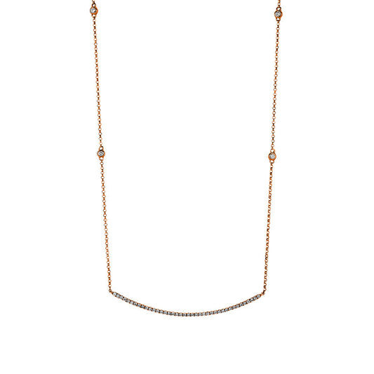 Collier 18 kt RG, 44 Brill. 0,30 ct, TW-si