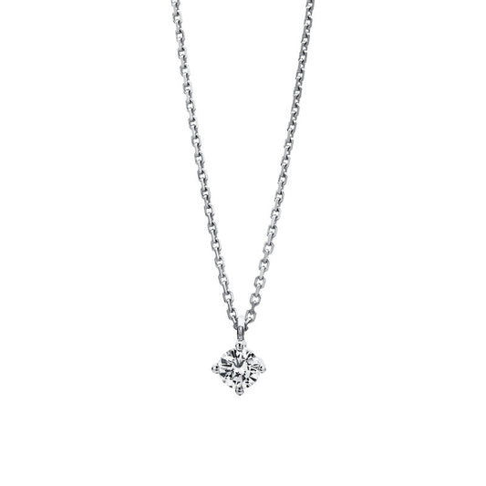 Collier 14 kt WG, 1 Brill. 0,16 ct, TW-si
