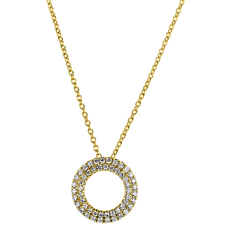 Collier 14 kt GG, 53 Brill. 0,17 ct, W-si