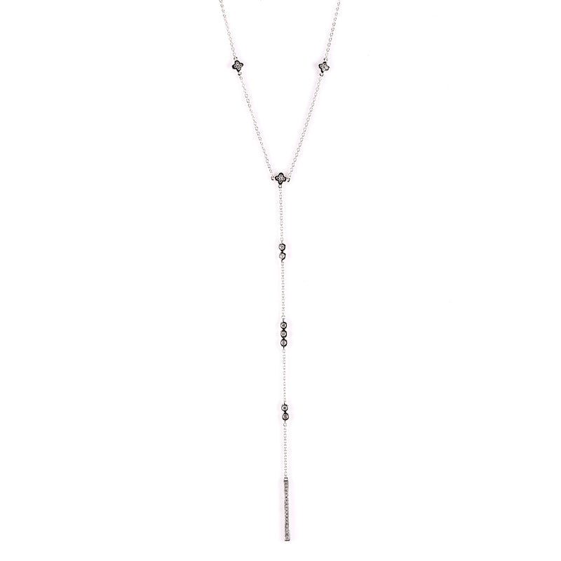 Collier 18 kt WG, 36 Brill. 0,24 ct, TW-si