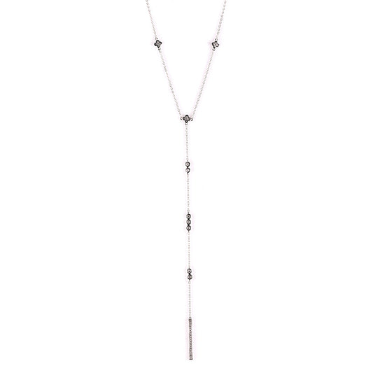 Collier 18 kt WG, 36 Brill. 0,24 ct, TW-si