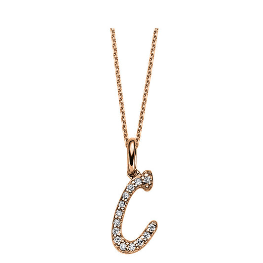 Collier 18 kt RG, 14 Brill. 0,06 ct, TW-si