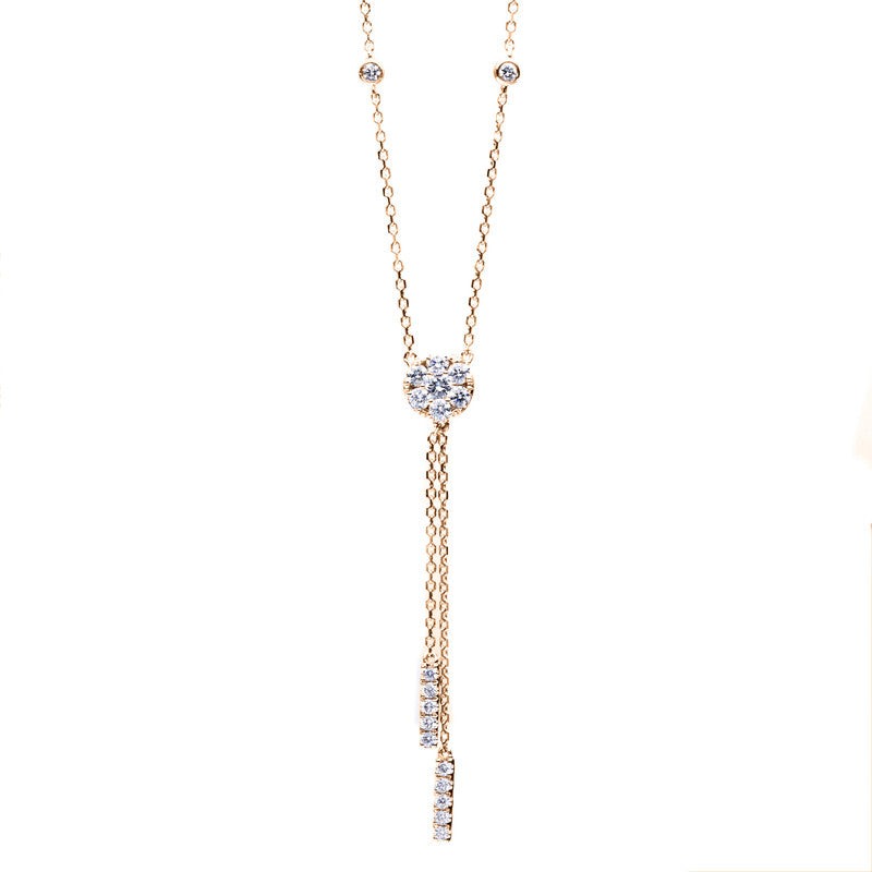 Collier 18 kt RG, 19 Brill. 0,51 ct, TW-si