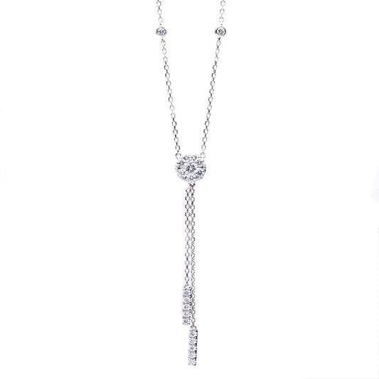 Collier 18 kt WG, 19 Brill. 0,51 ct, TW-si