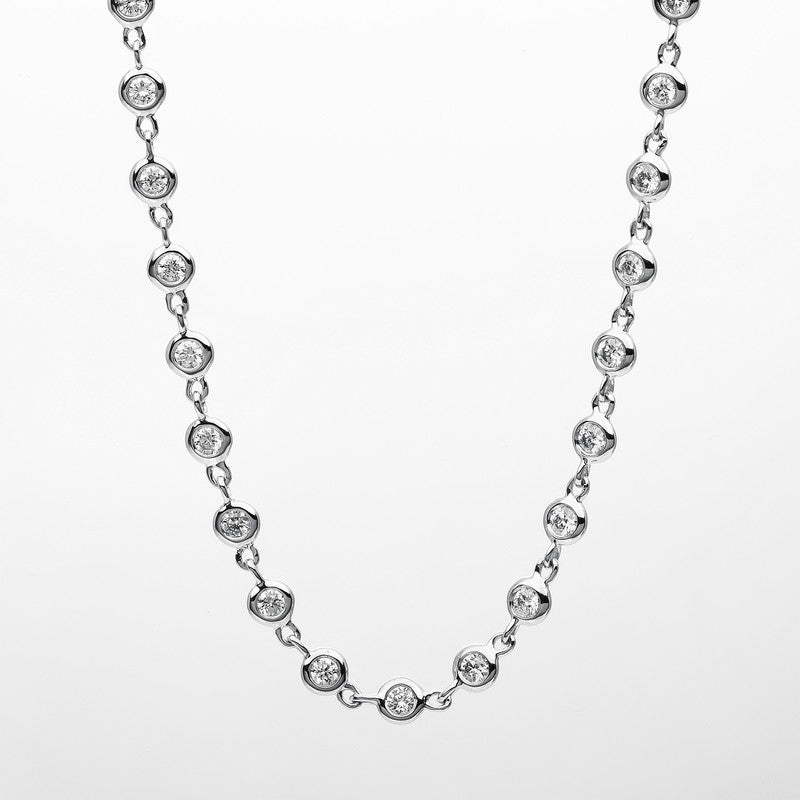 Collier 18 kt WG, 64 Brill. 2,00 ct, TW-si