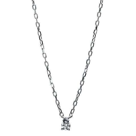 Collier 14 kt WG, 1 Brill. 0,09 ct, TW-si