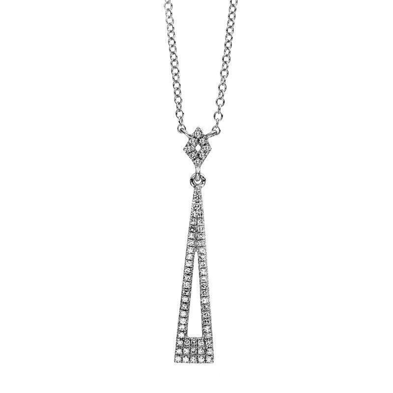 Collier 18 kt WG, 61 Dia. 0,14 ct, W-si