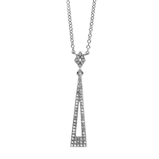 Collier 18 kt WG, 61 Dia. 0,14 ct, W-si