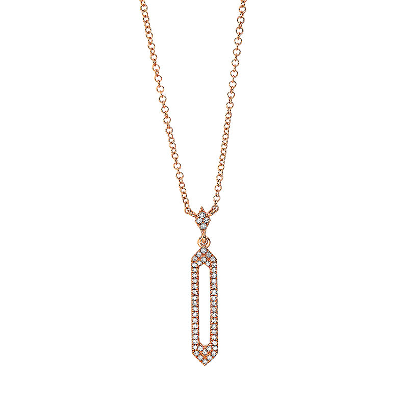 Collier 18 kt RG, 52 Dia. 0,13 ct, W-si