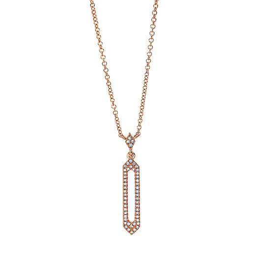 Collier 18 kt RG, 52 Dia. 0,13 ct, W-si