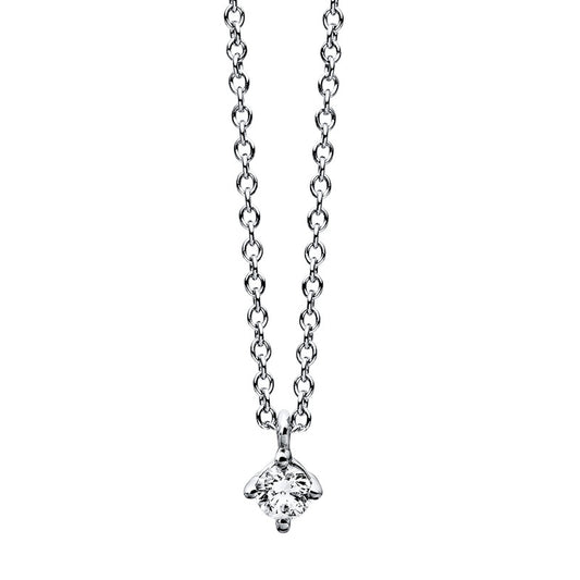 Collier 14 kt WG, 1 Brill. 0,08 ct, TW-si