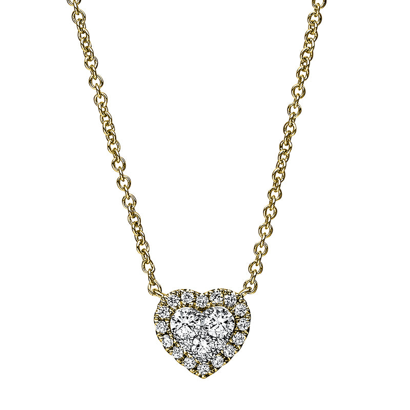 Collier 14 kt GG+WG, 22 Brill. 0,28 ct, TW-si