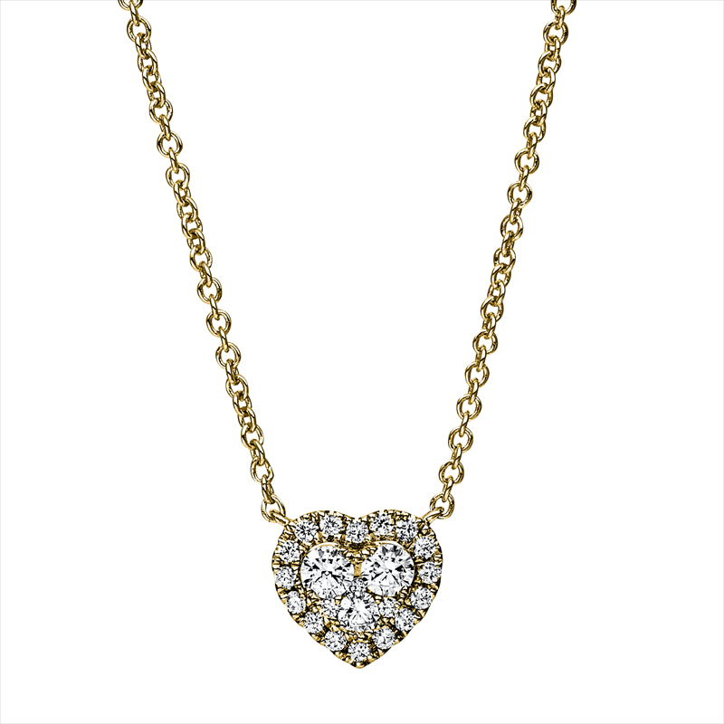 Collier 14 kt GG, 22 Brill. 0,29 ct, TW-si